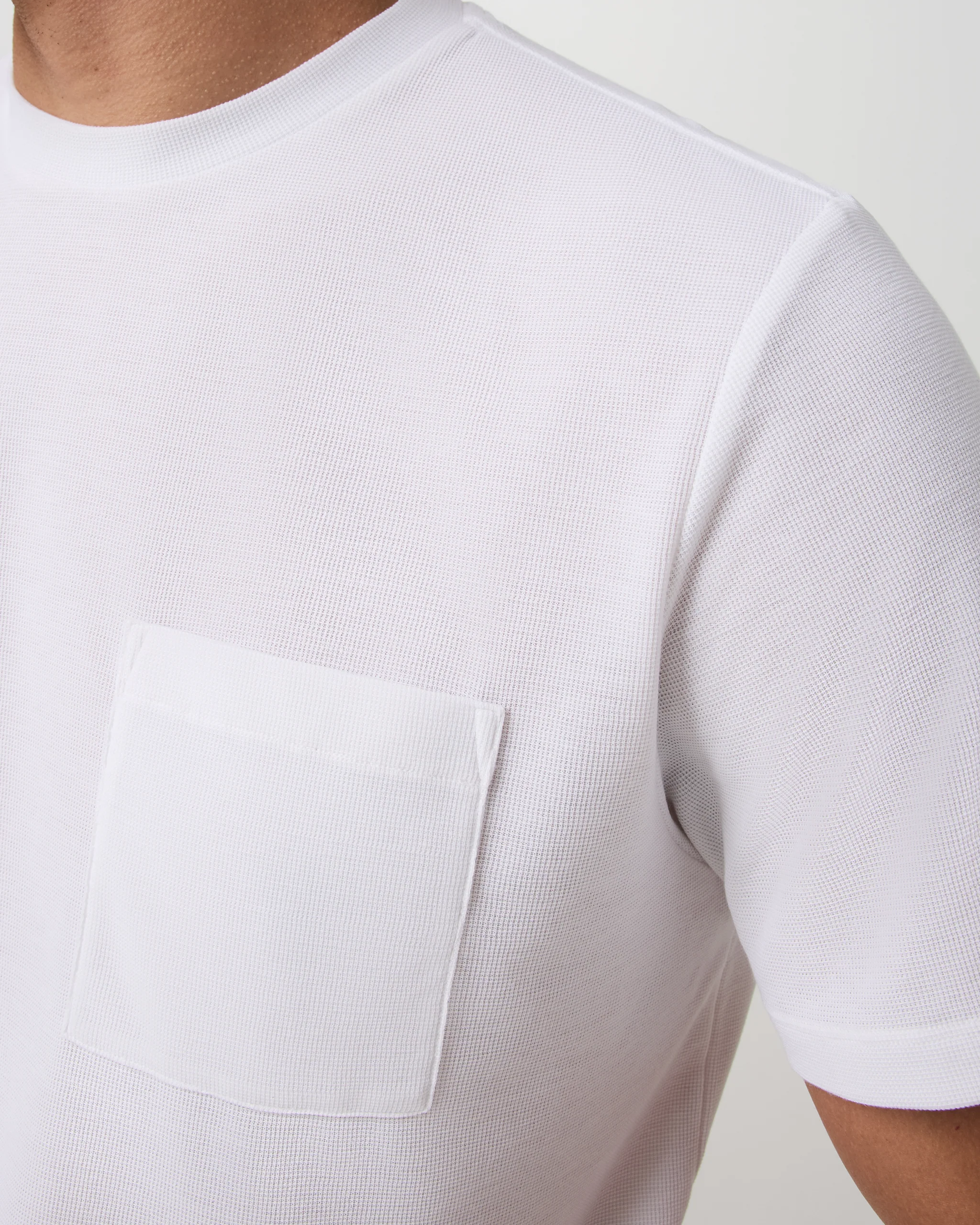 7677-short-sleeve-micro-waffle-tee-relaxed-fit-white-2.webp Short Sleeve Micro Waffle Tee - Relaxed Fit | White