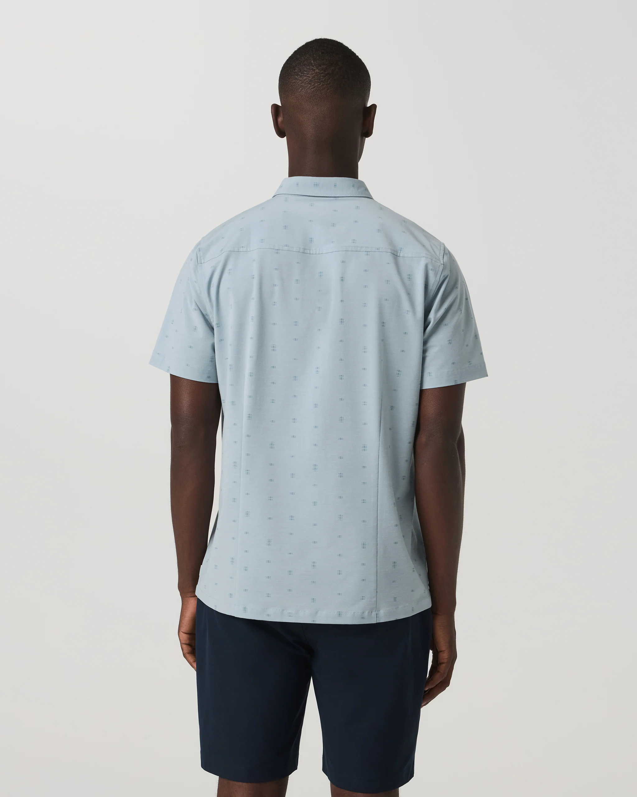 Short Sleeve Bridge Button Down | Raindrop Stone