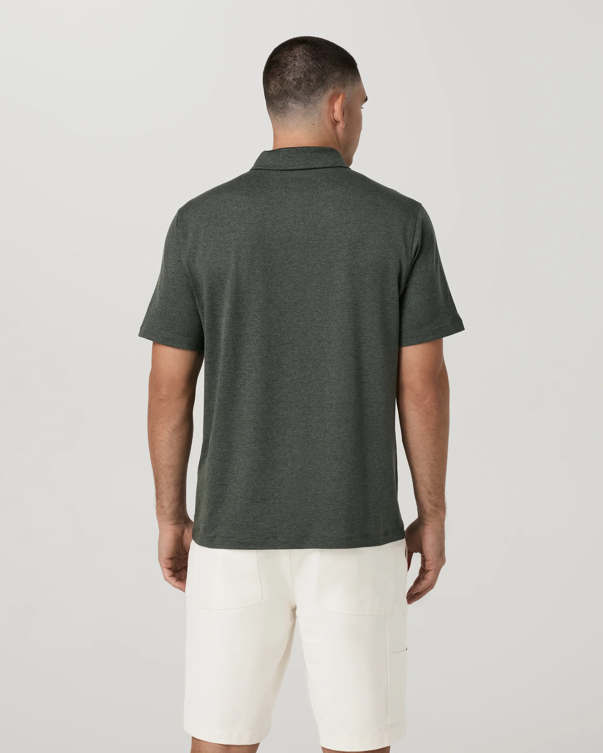 8411-short-sleeve-ponto-button-down-shirt-river-rock-heather-3.webp Short Sleeve Ponto Button Down Shirt | River Rock Heather