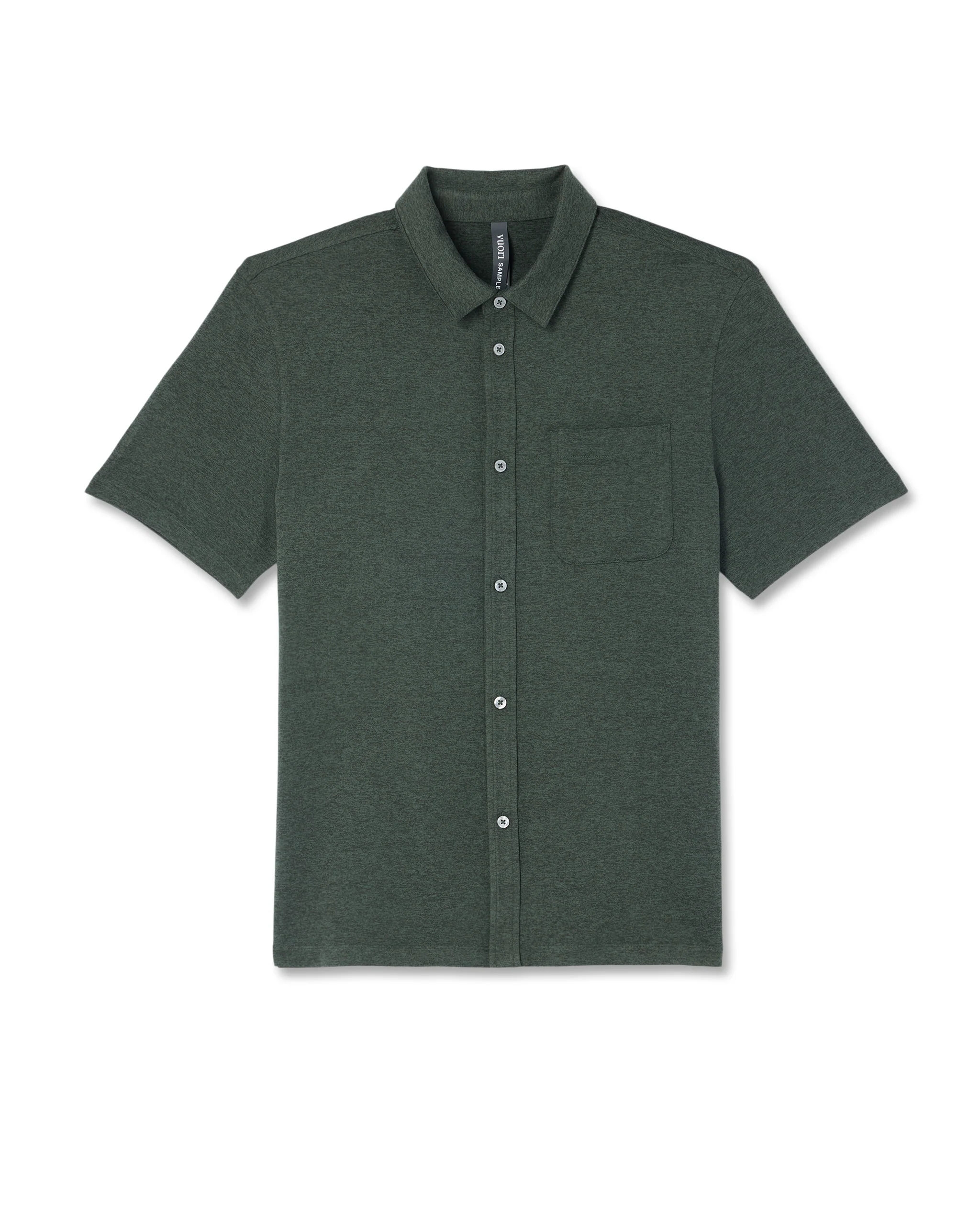 8411-short-sleeve-ponto-button-down-shirt-river-rock-heather-6.webp Short Sleeve Ponto Button Down Shirt | River Rock Heather