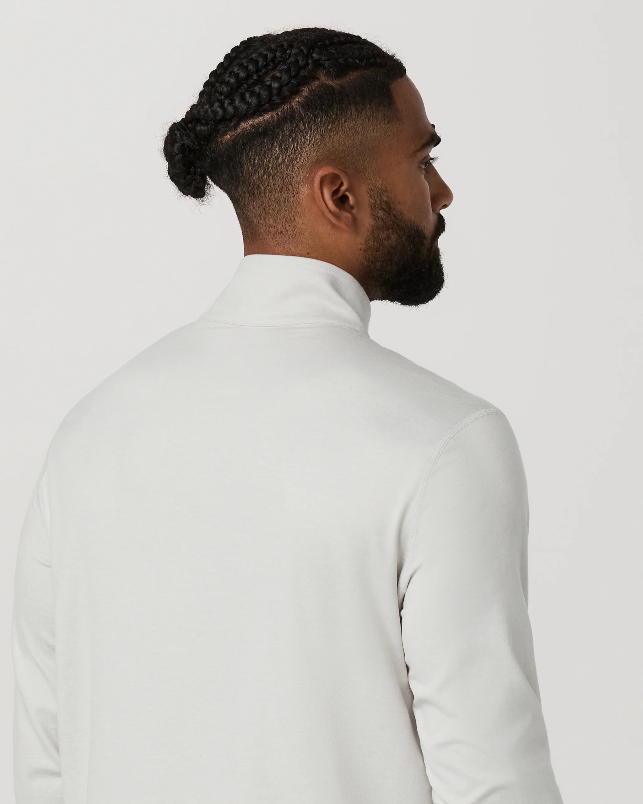 8497-ponto-half-zip-mock-neck-salt-heather-5.webp Ponto Half Zip Mock Neck | Salt Heather