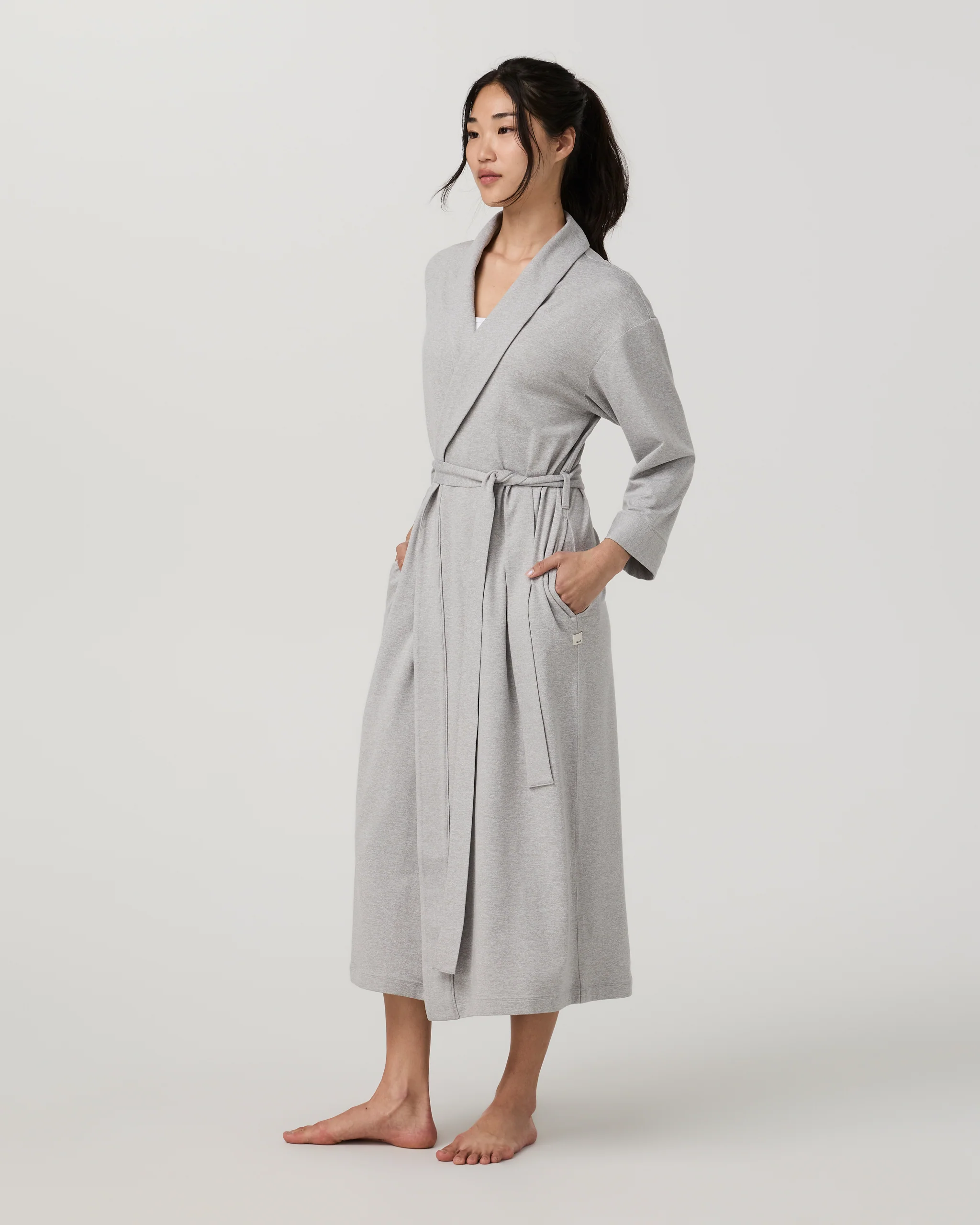 DreamKnit™ Robe | Pale Grey Heather