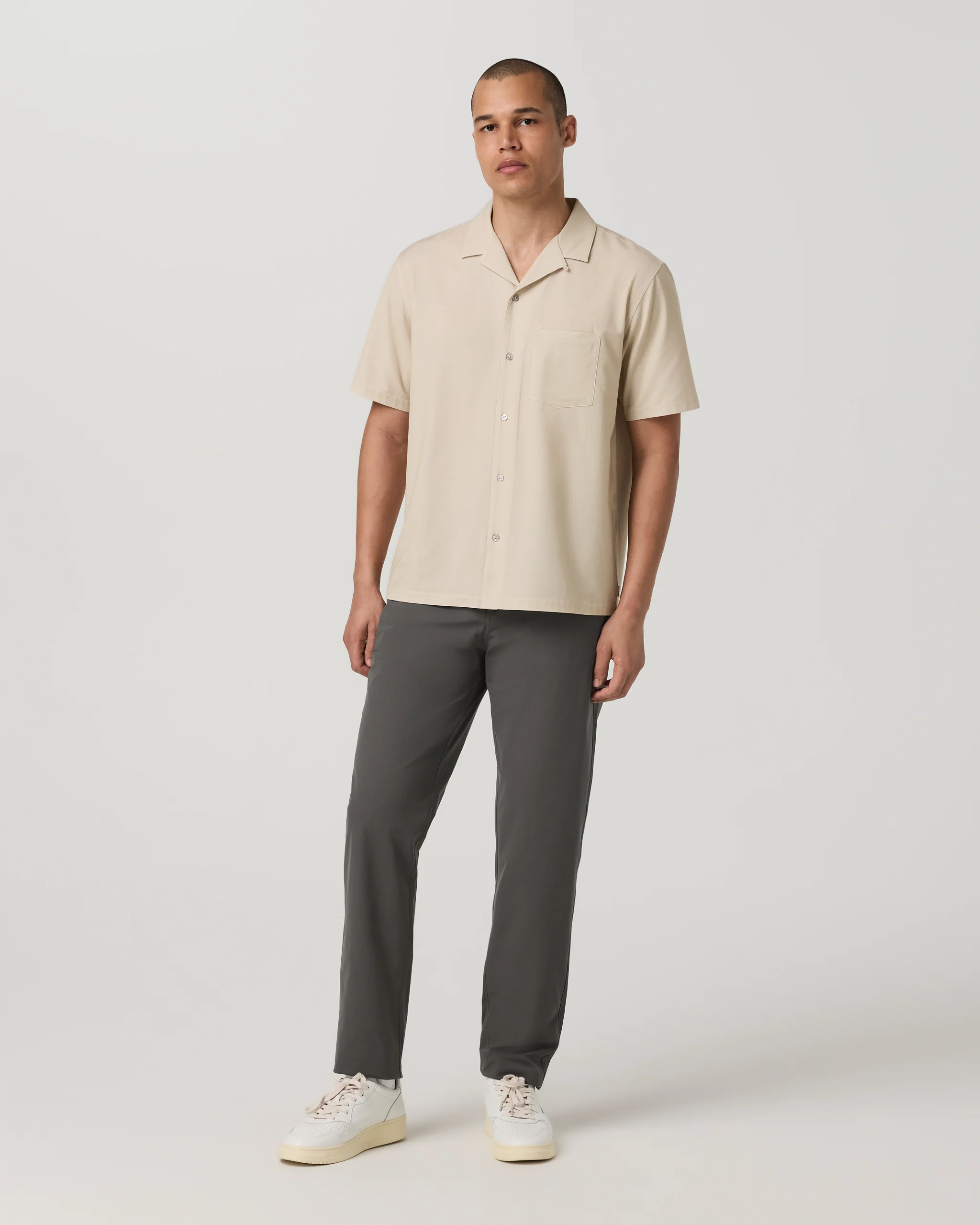 8887-short-sleeve-bridge-shirt-camp-collar-golden-brown-micro-stripe-3.webp Short Sleeve Bridge Shirt - Camp Collar | Golden Brown Micro Stripe
