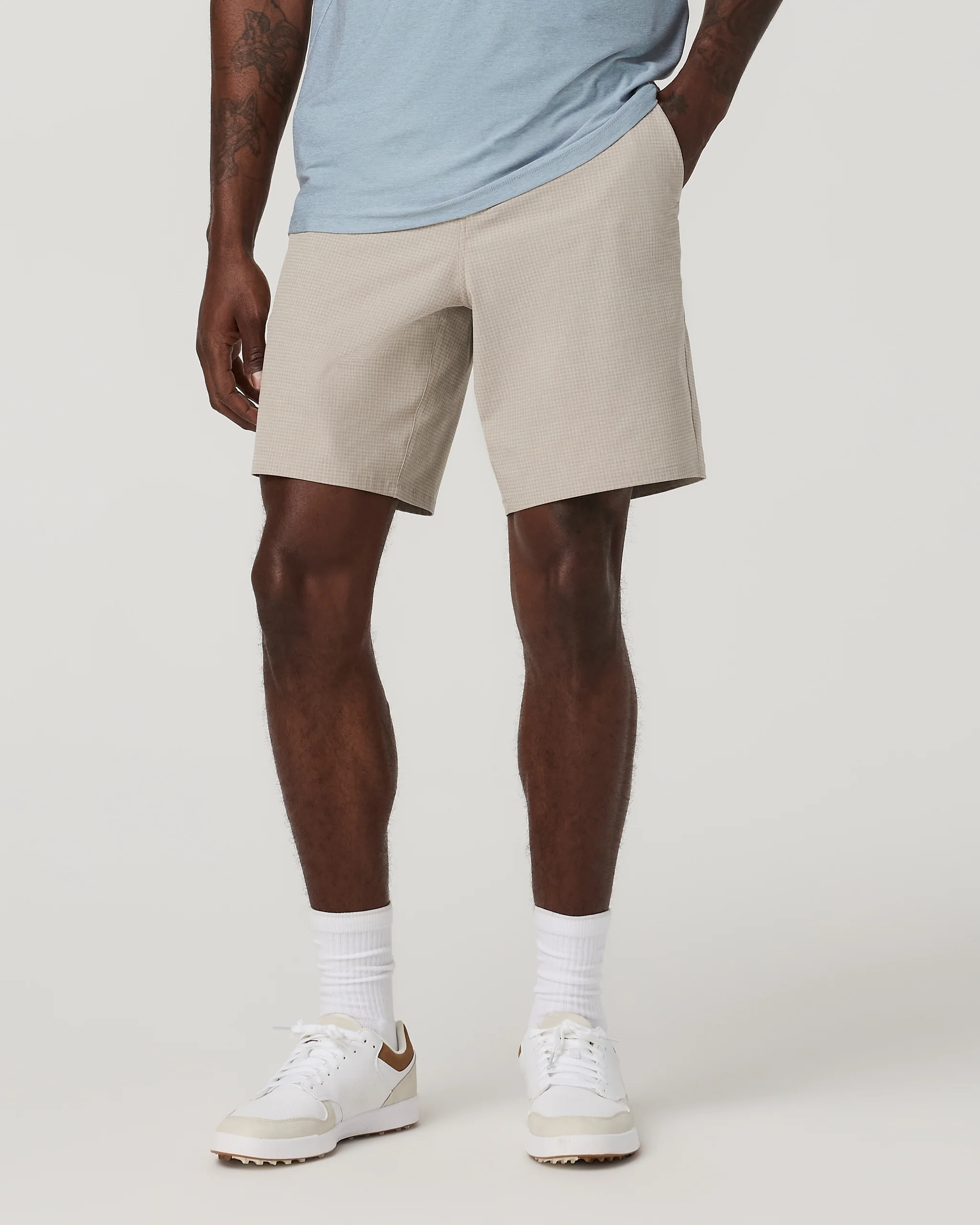 9224-aim-short-8-khaki-houndstooth-linen-texture-1.webp Aim Short 8" | Khaki Houndstooth Linen Texture
