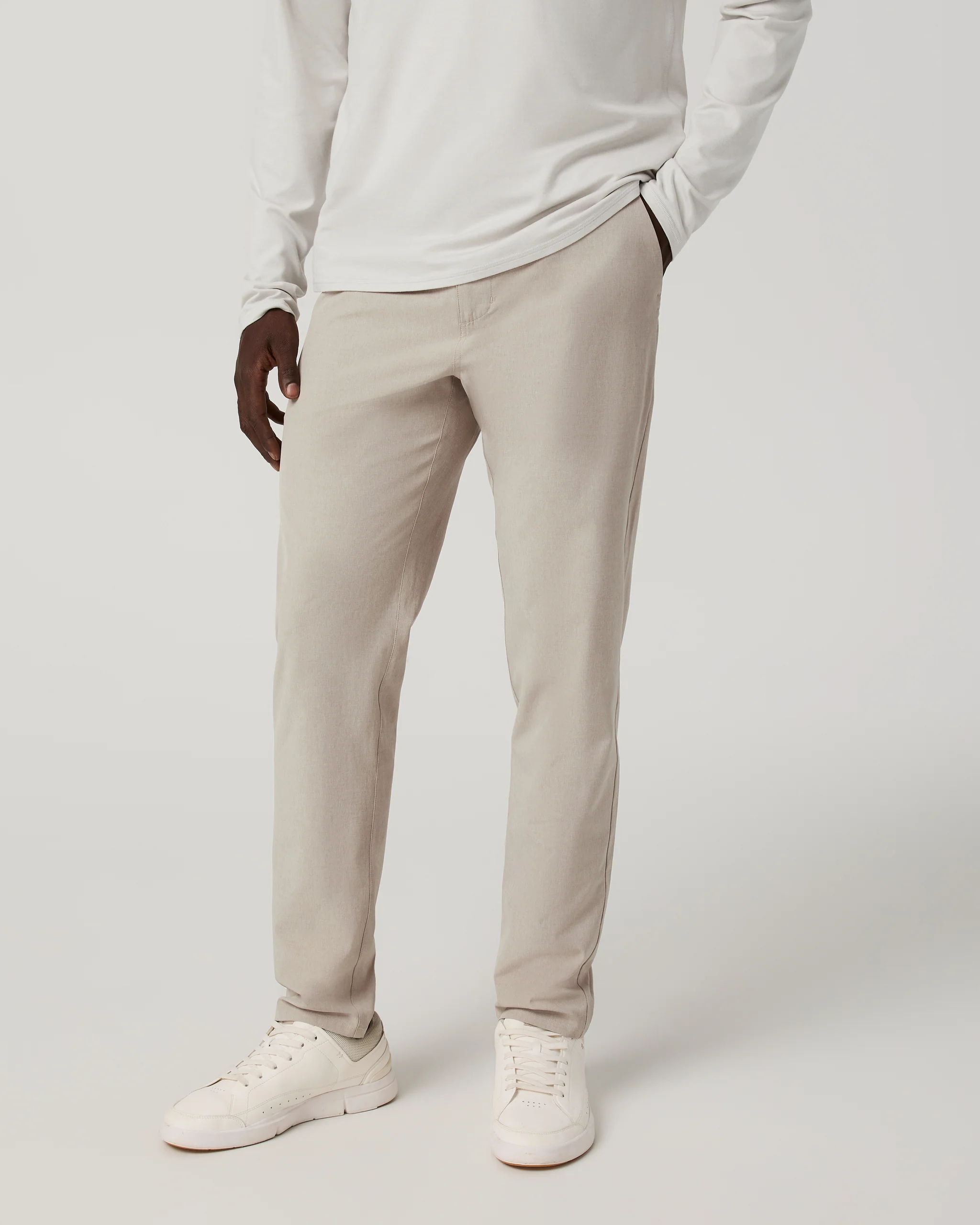 9247-aim-trouser-athletic-slim-fit-32-khaki-linen-texture-1.webp Aim Trouser Athletic Slim Fit 32" | Khaki Linen Texture