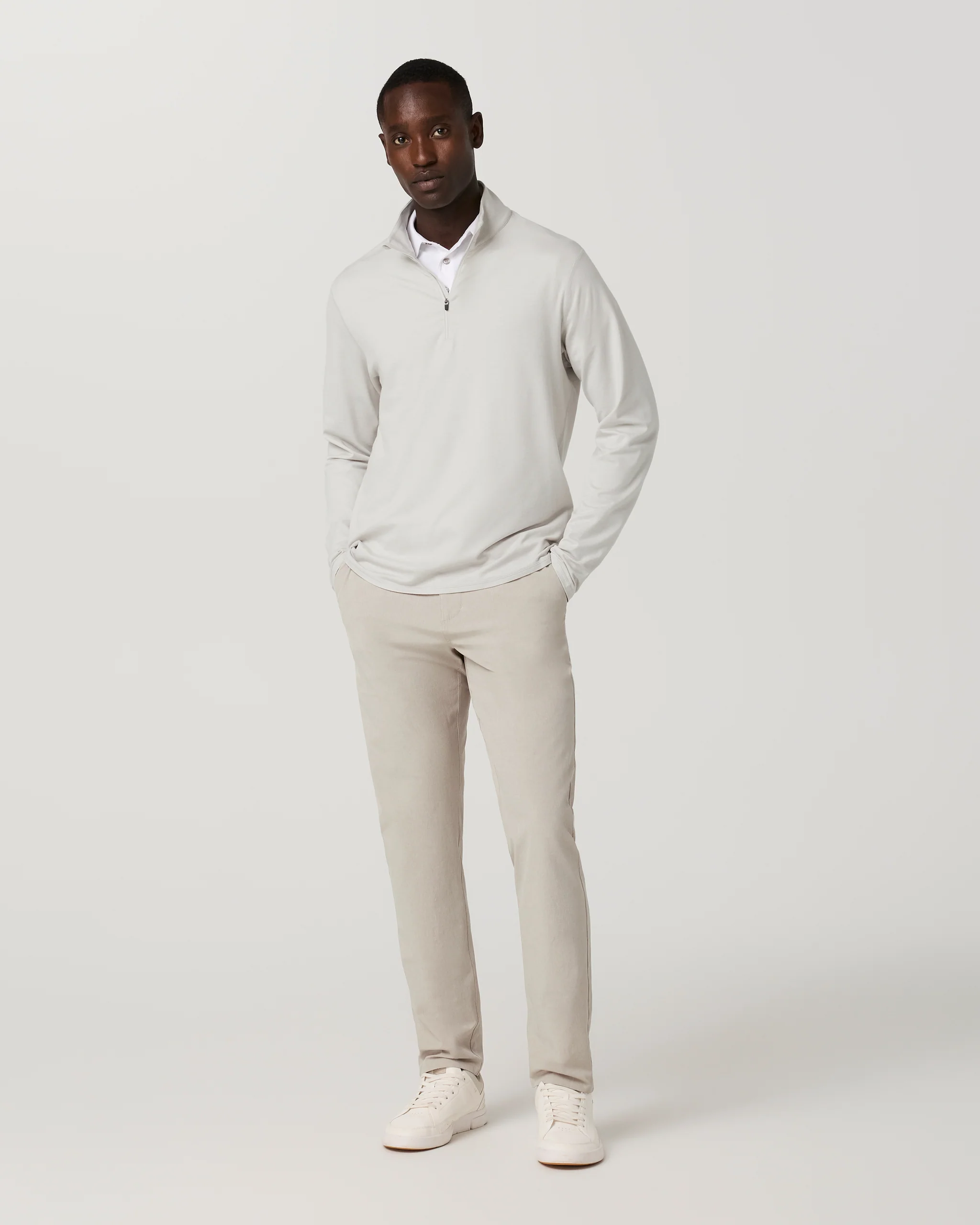 9247-aim-trouser-athletic-slim-fit-32-khaki-linen-texture-6.webp Aim Trouser Athletic Slim Fit 32" | Khaki Linen Texture