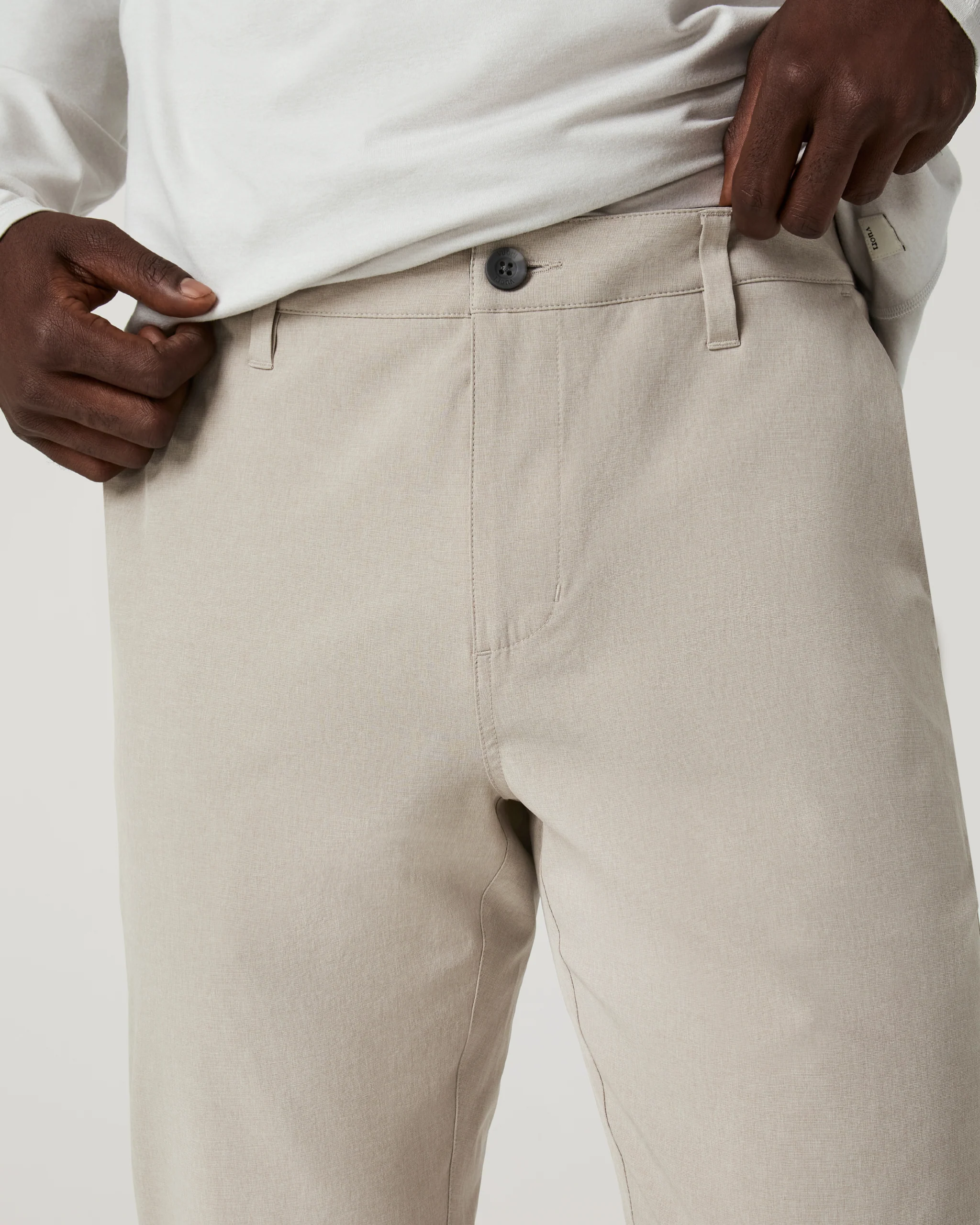9272-aim-trouser-athletic-slim-fit-30-khaki-linen-texture-2.webp Aim Trouser Athletic Slim Fit 30" | Khaki Linen Texture