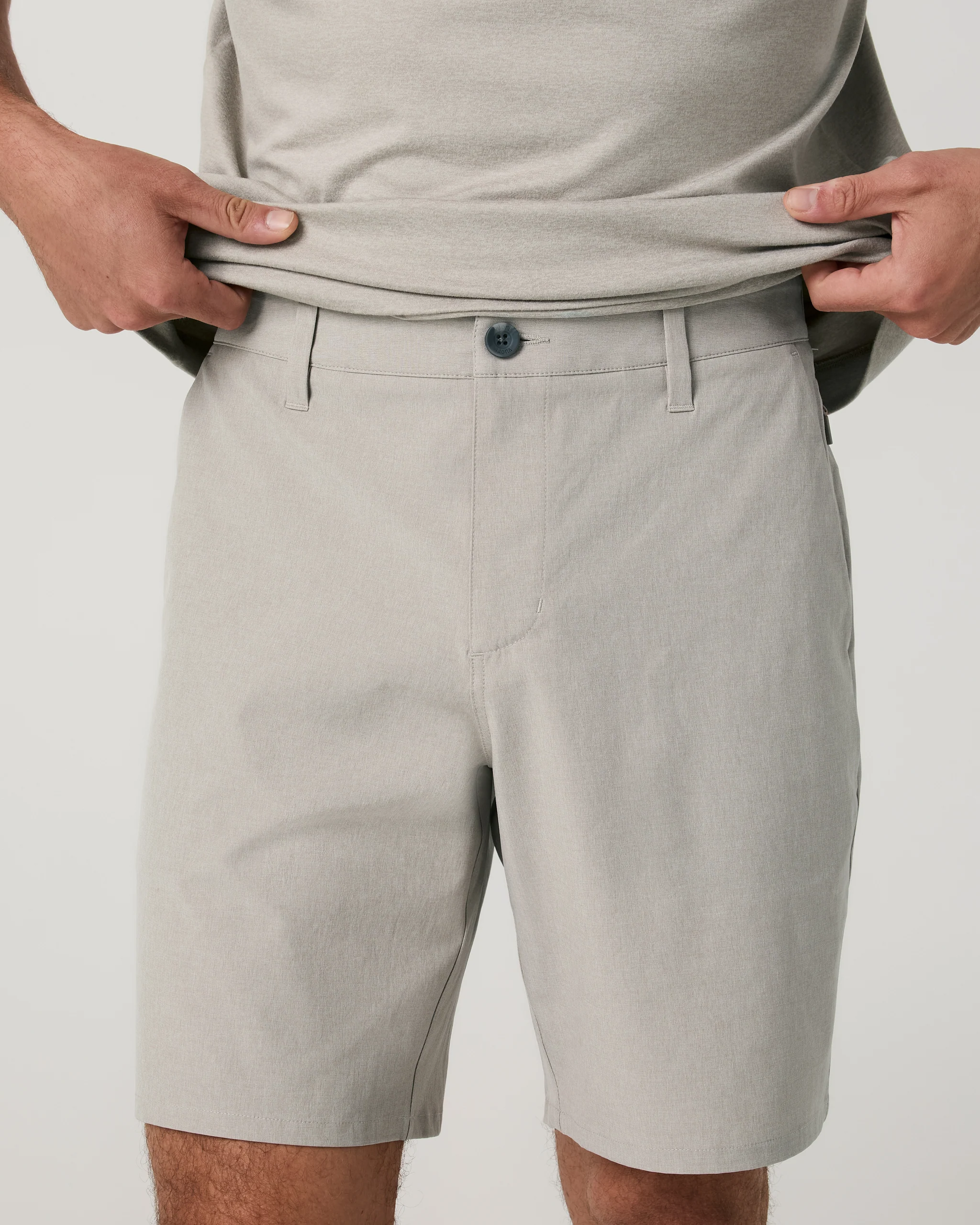 Aim Short 8" | Khaki Linen Texture